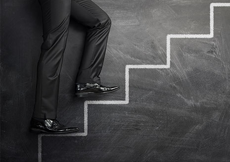Image of Guy Climing Stairs